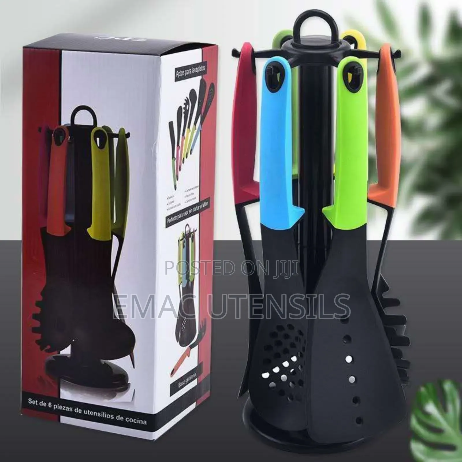 6pcs Non-Stick Colourful Cooking Spoon Set