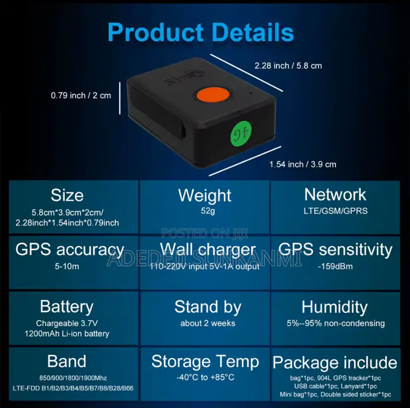 4g Sinotrack St-904l Mini Builtin Battery Waterproof GPS Tracker