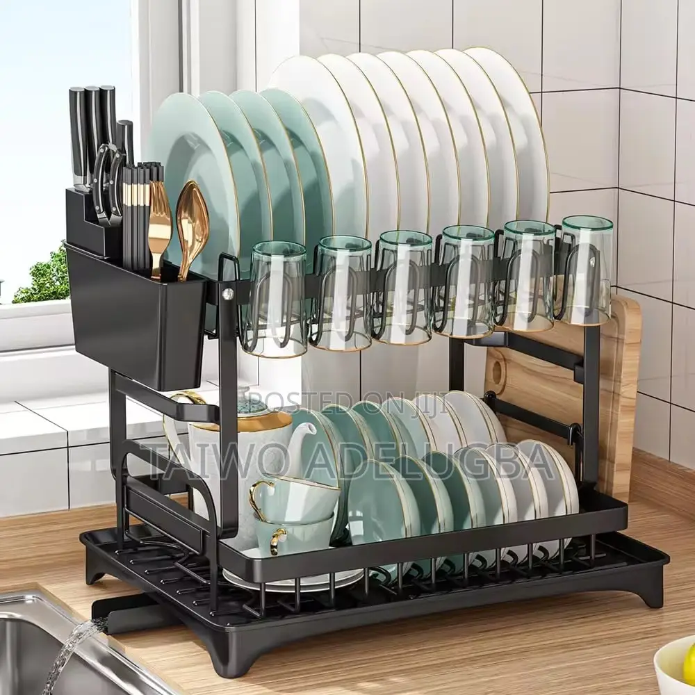 2 Tier Dish Draining Rack / Plate Rack