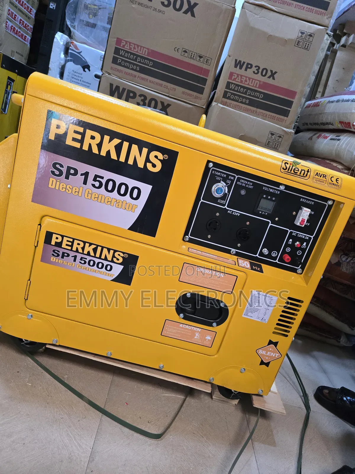 Perkins Diesel Soundproof Generator 100% Copper Coil 12.5kva