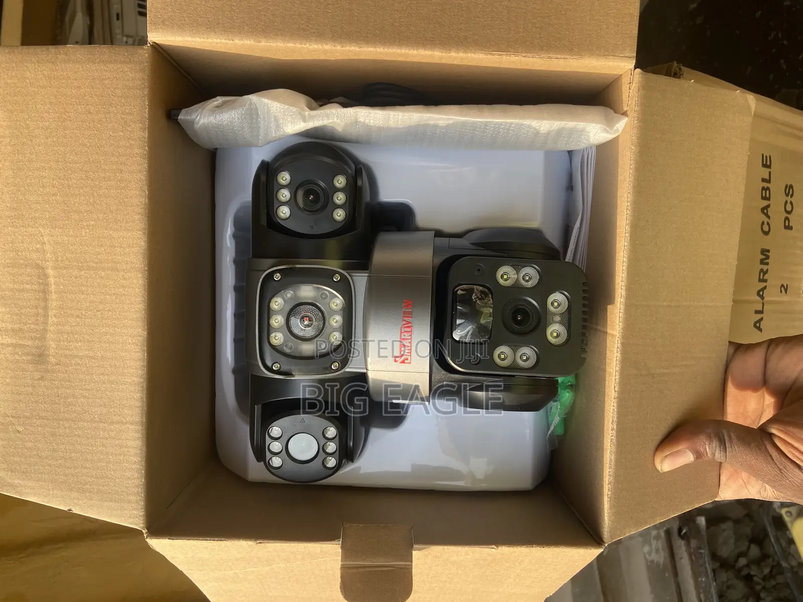 V380 Pro Solar Powered 4g Three Lens High Voltage Security CCTV