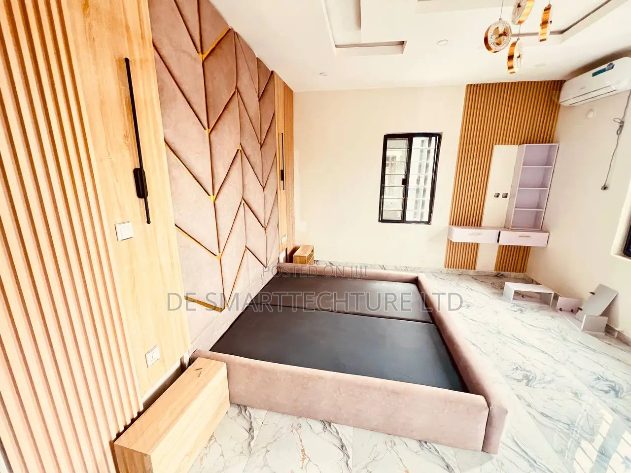 Luxury Bedframe With Padded Wall Panel – Custom Interior Design
