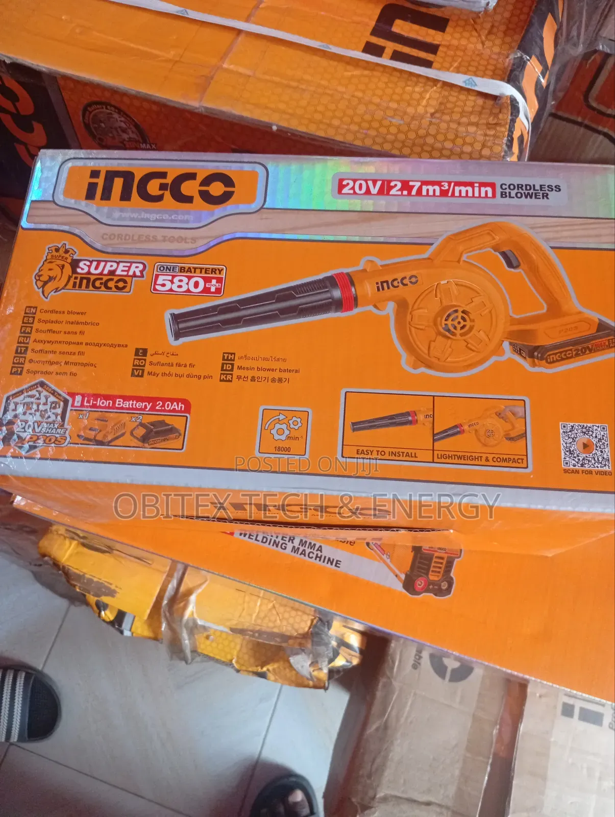 Ingco 20v Lithium-ion Cordless Blower – Handheld Power Tool