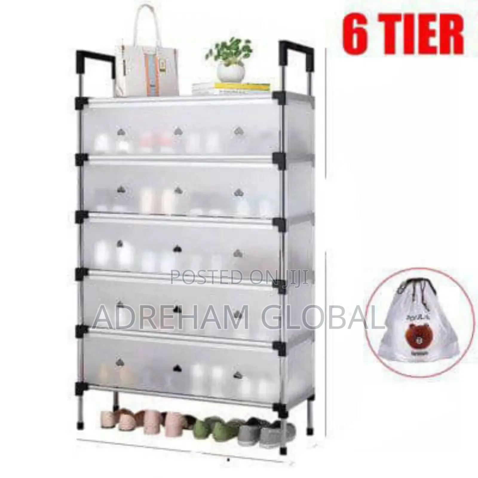 6 Tier Shoe Rack With Cover