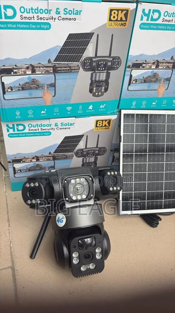 V380-4g-3 Lens, 9mp, PTZ Solar Powered CCTV Camera