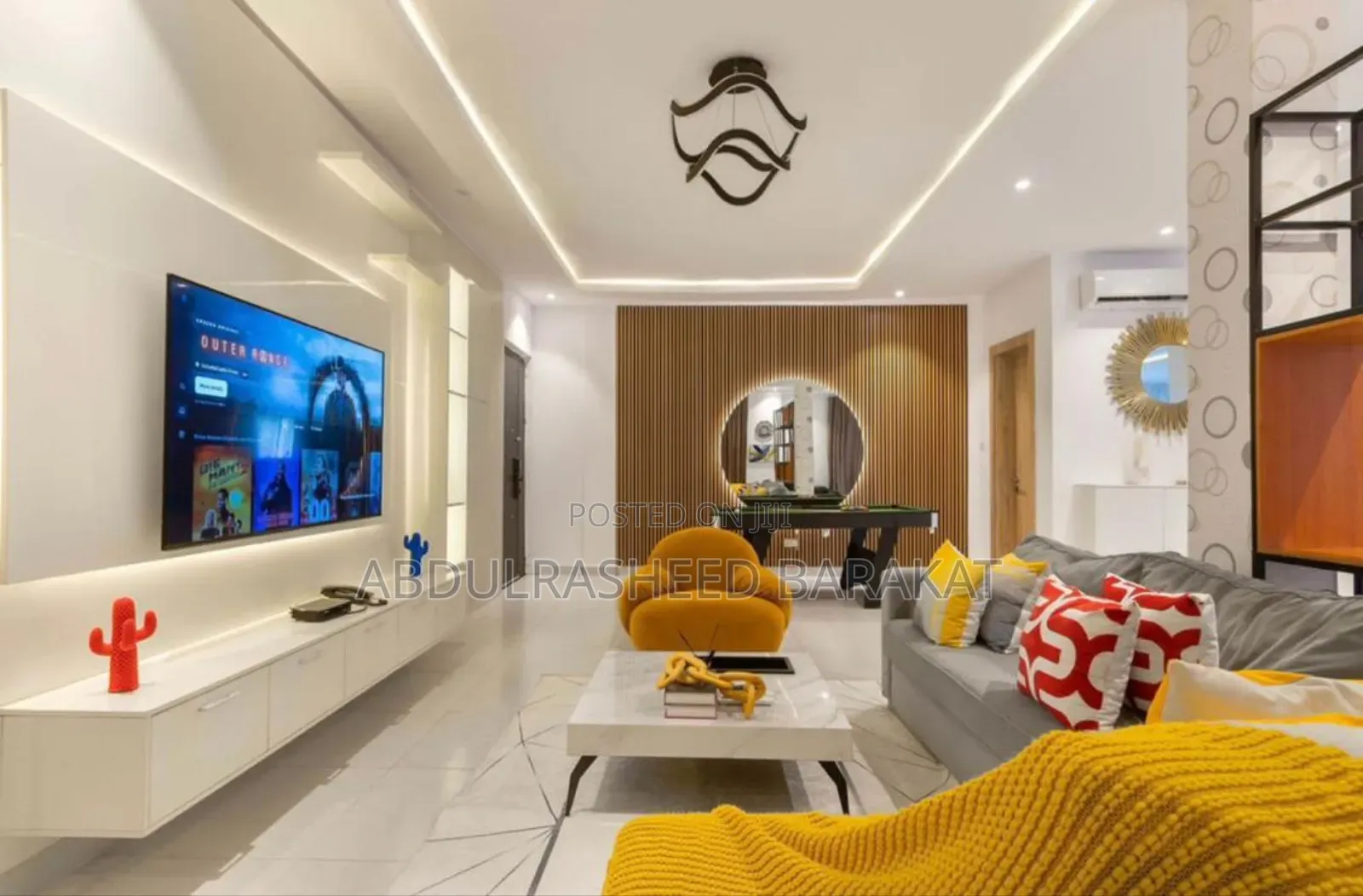 Beautiful and Luxury 2bedroom With Rooftop Pool, Snooker, Gym
