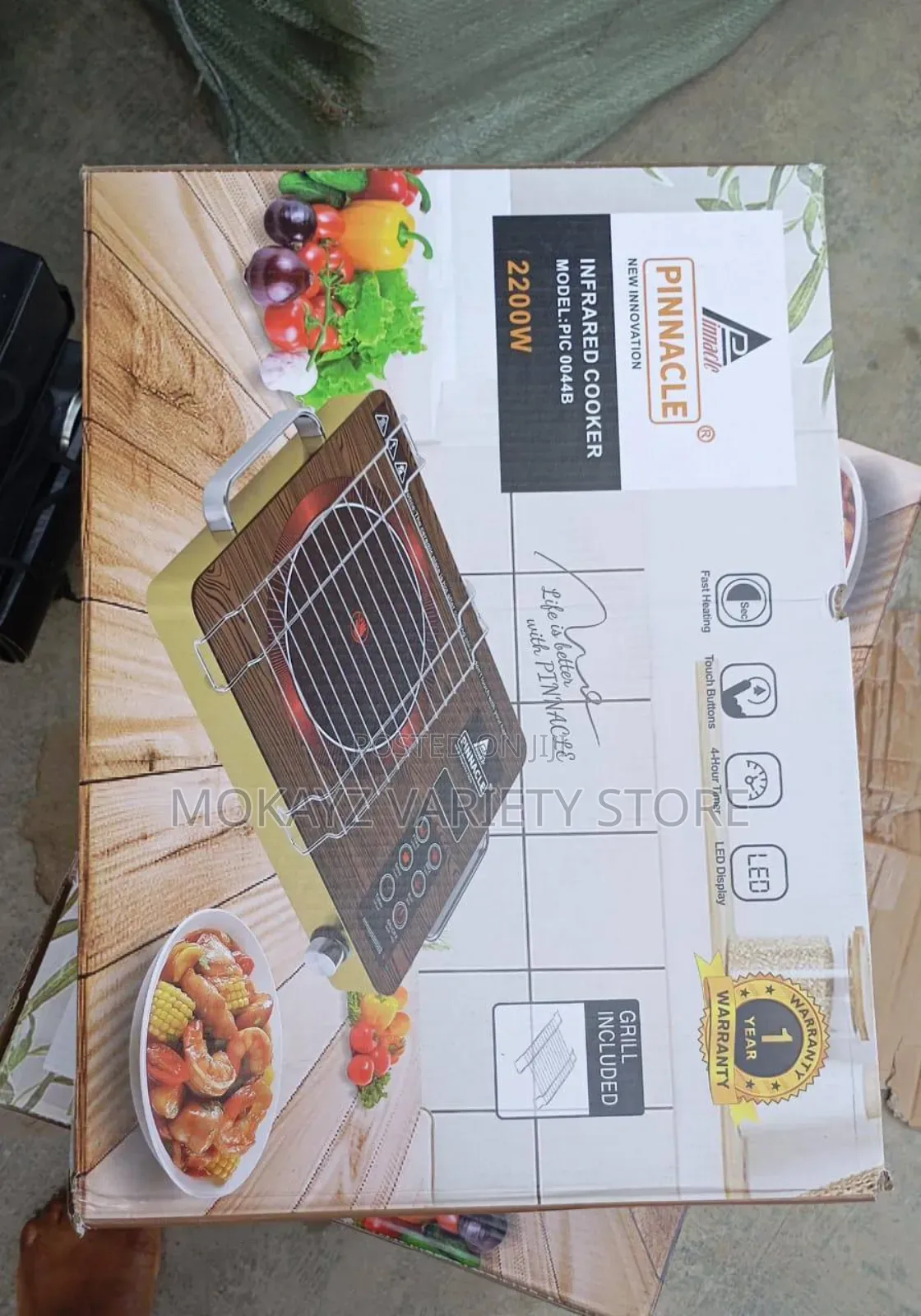 Pinnacle (2200w) Electric Ceramic Induction/Infrared Cooker With Grill