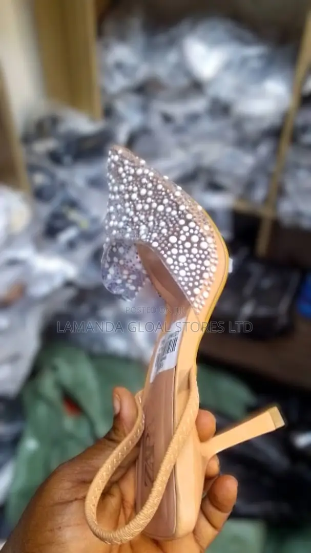 Ladies Brown Pencil Heeled Shoe