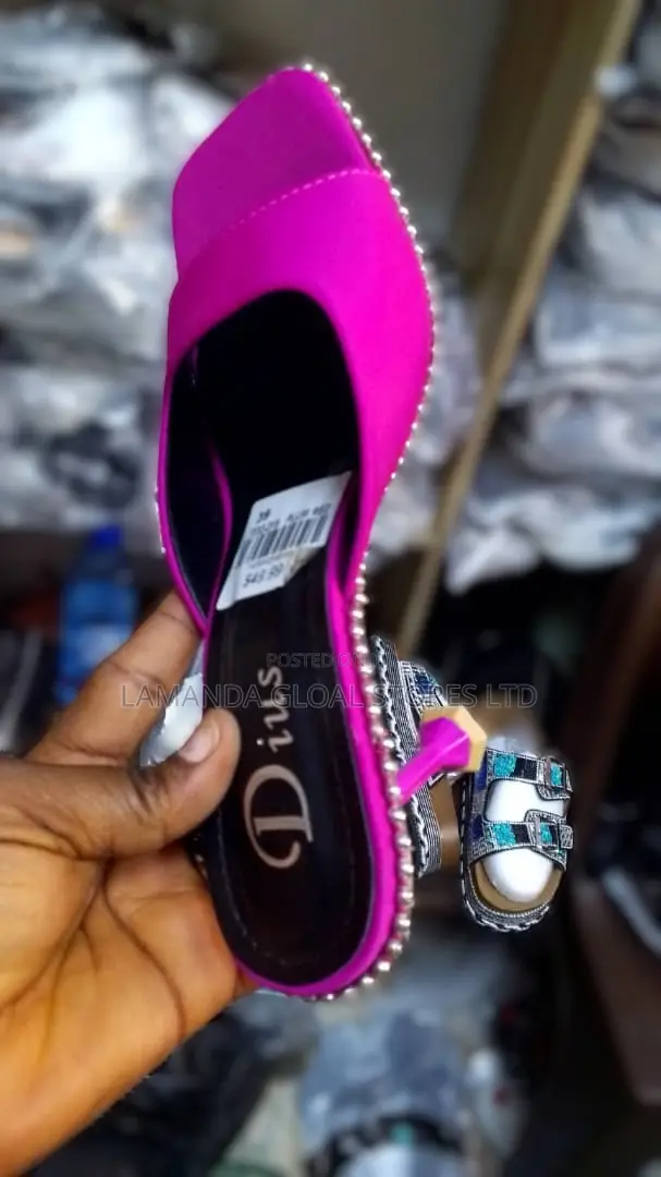 Ladies Purple Heeled Shoes