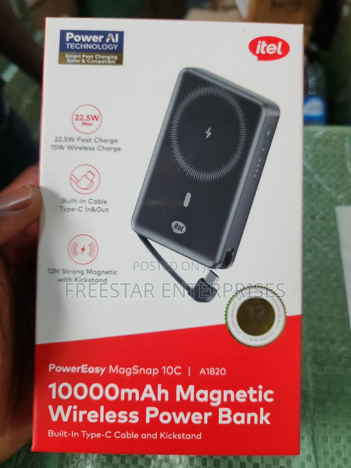 Itel 10000mah Magnetic Power Bank. Itel Magsafe Power Bank.