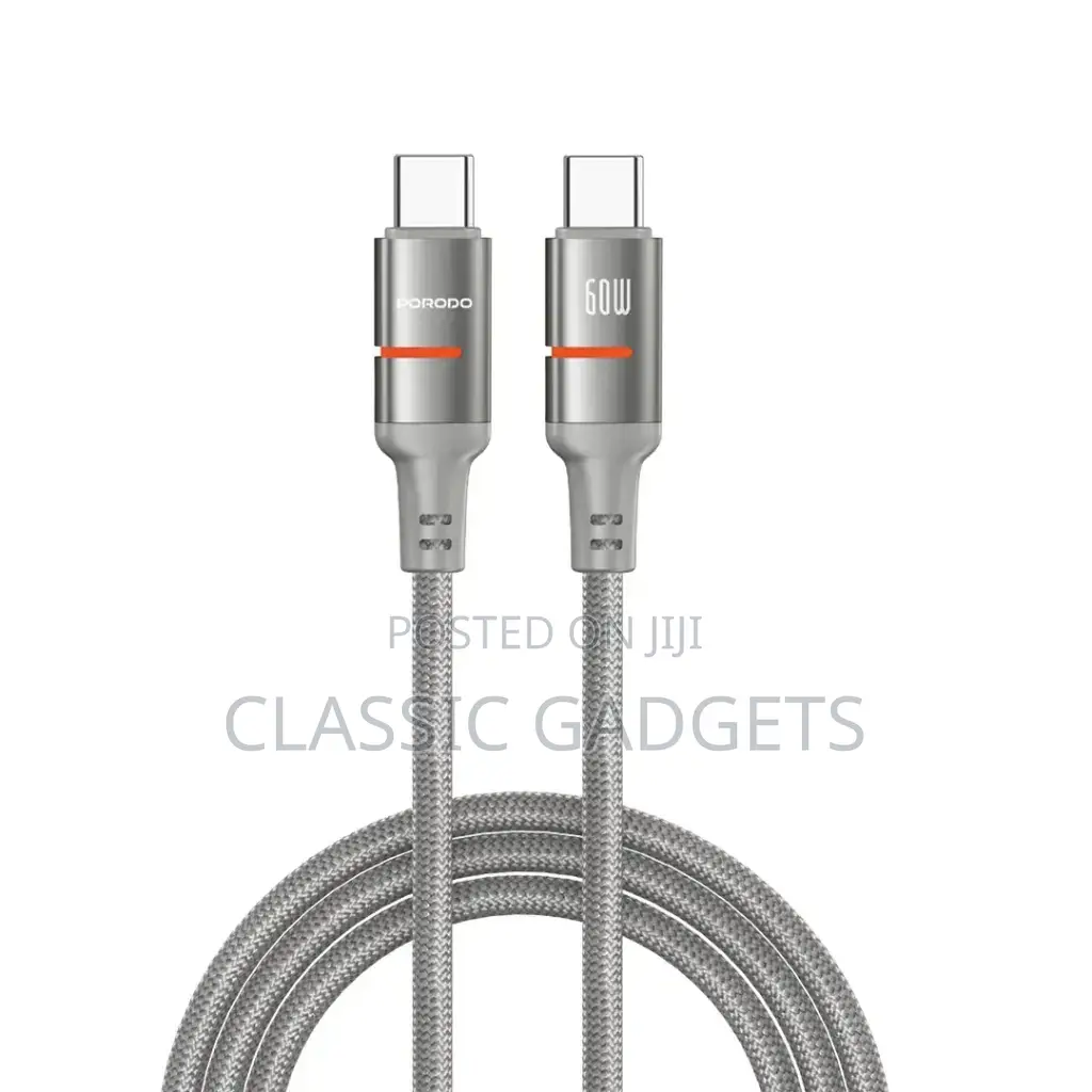 Porodo 60w Type-C to Type-C Braided Cable-3meter/ 9ft