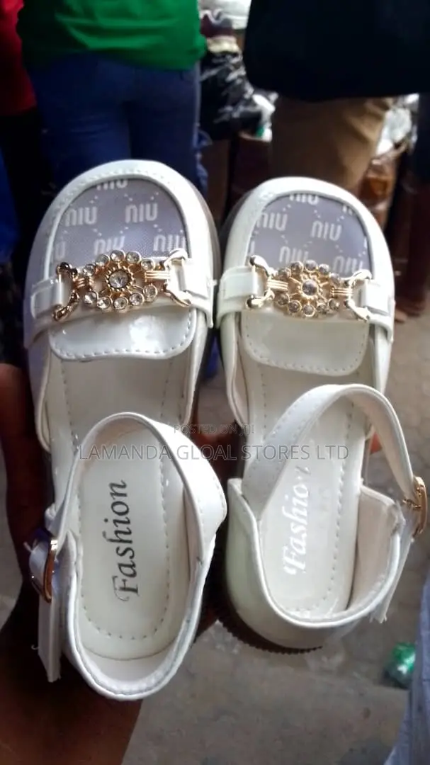Girls White Stylish Sandals