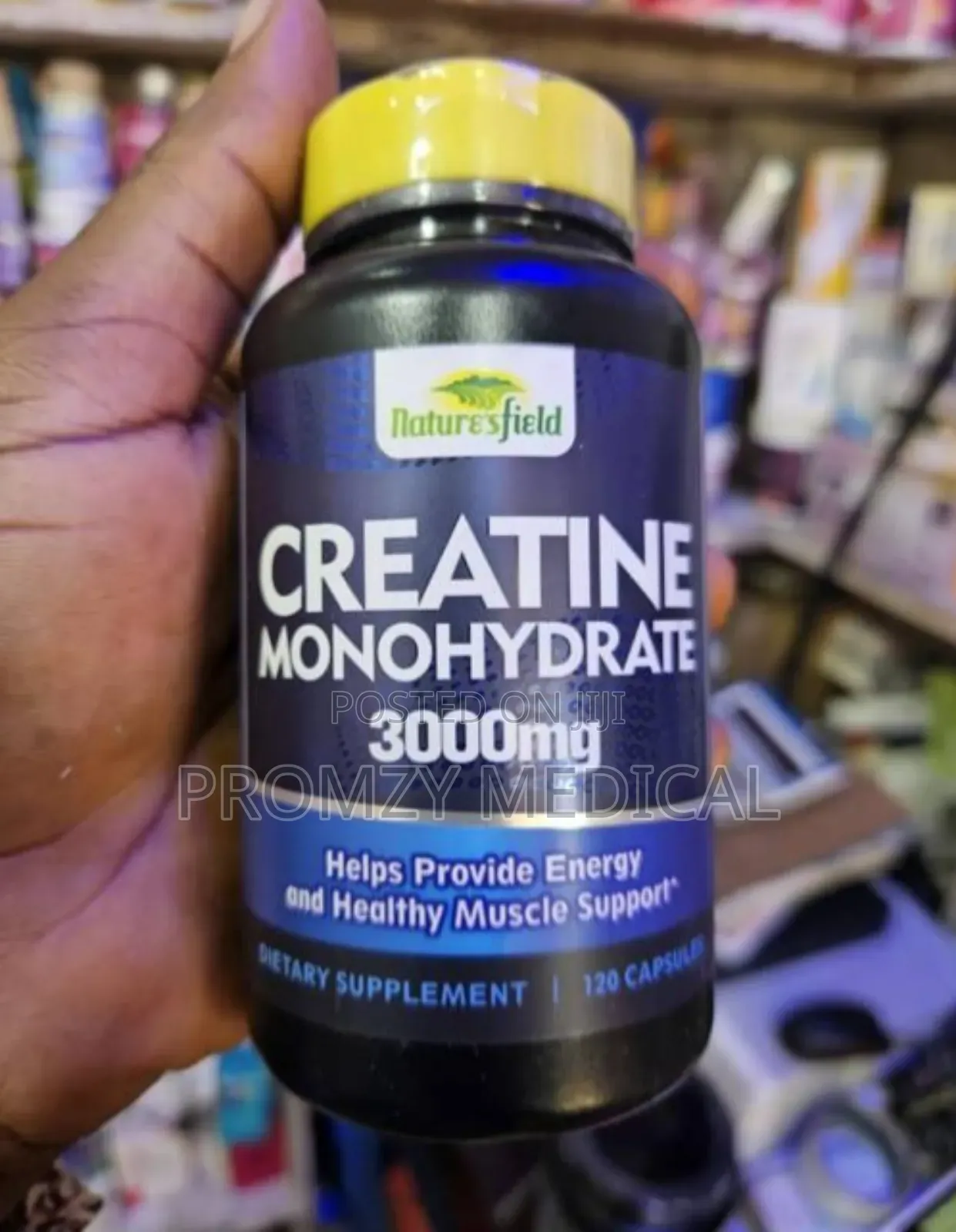 Nature's Field Creatine Monohydrate 3000mg by 120 Capsules