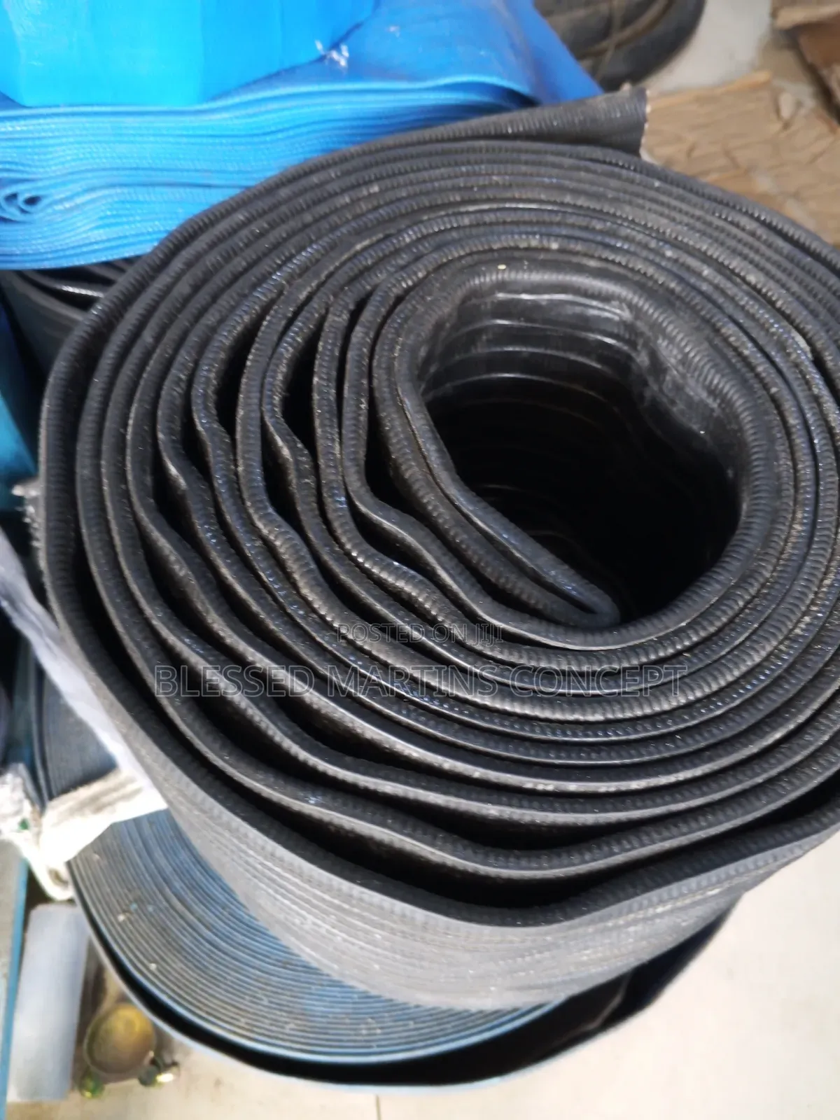 4" Duraline Industrial Water Discharge Black Hose.100 Yards in a Roll