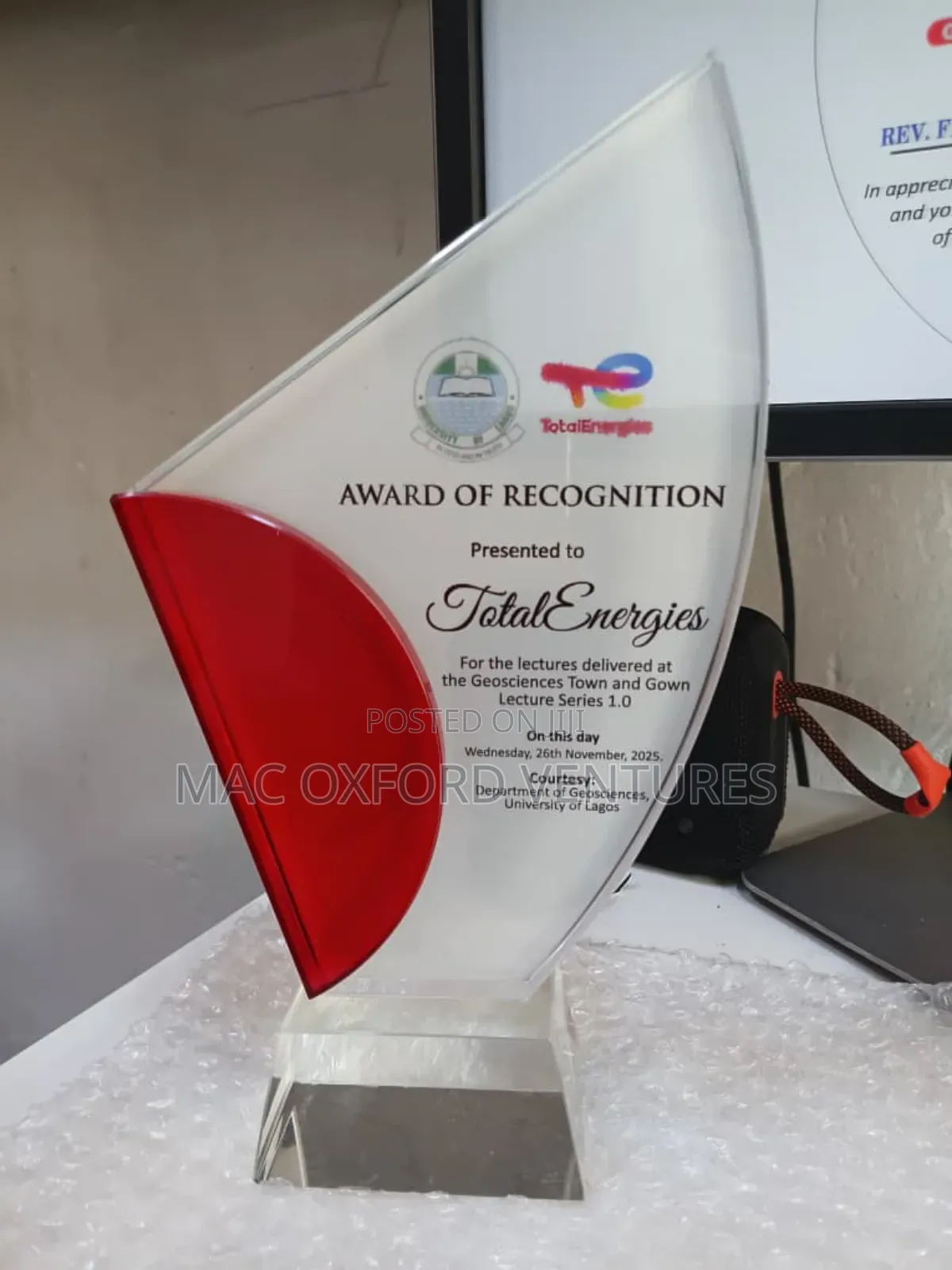 Crystal Glass Award