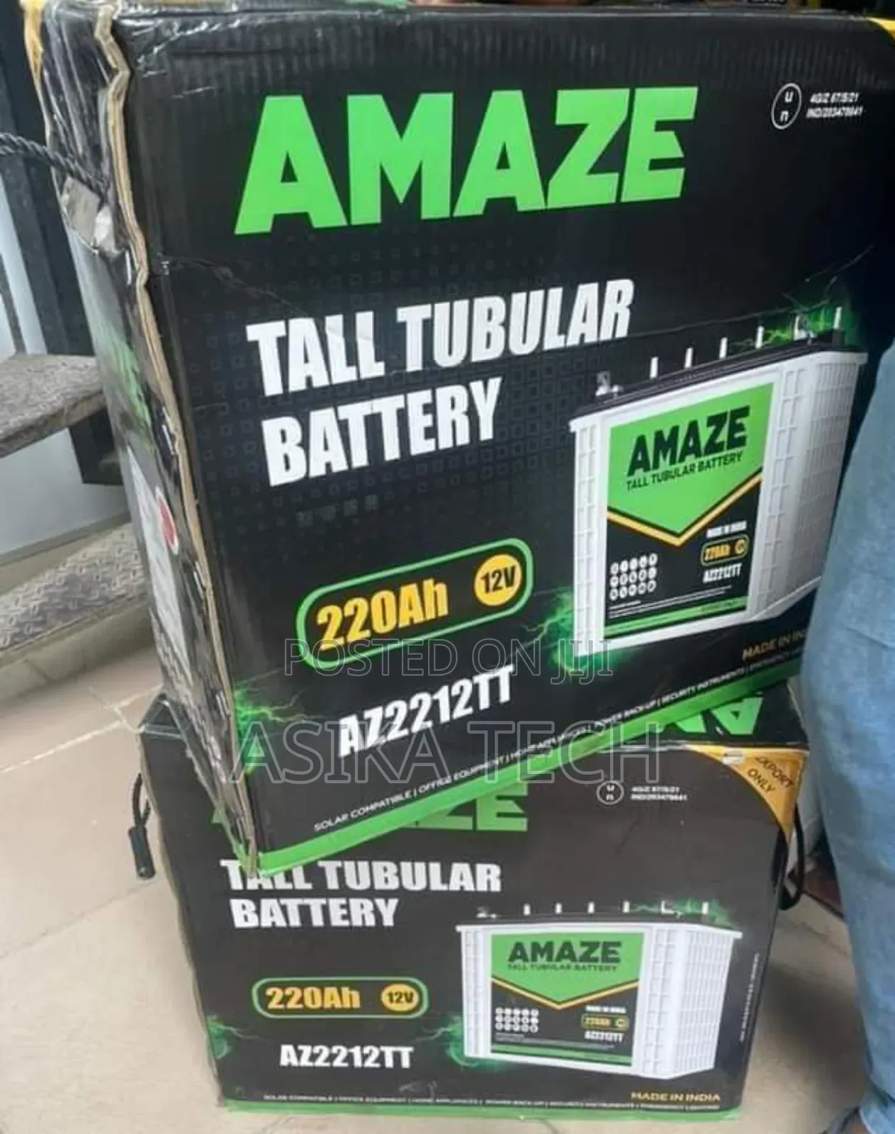 Amaze Tubular Battery 220ah/12v