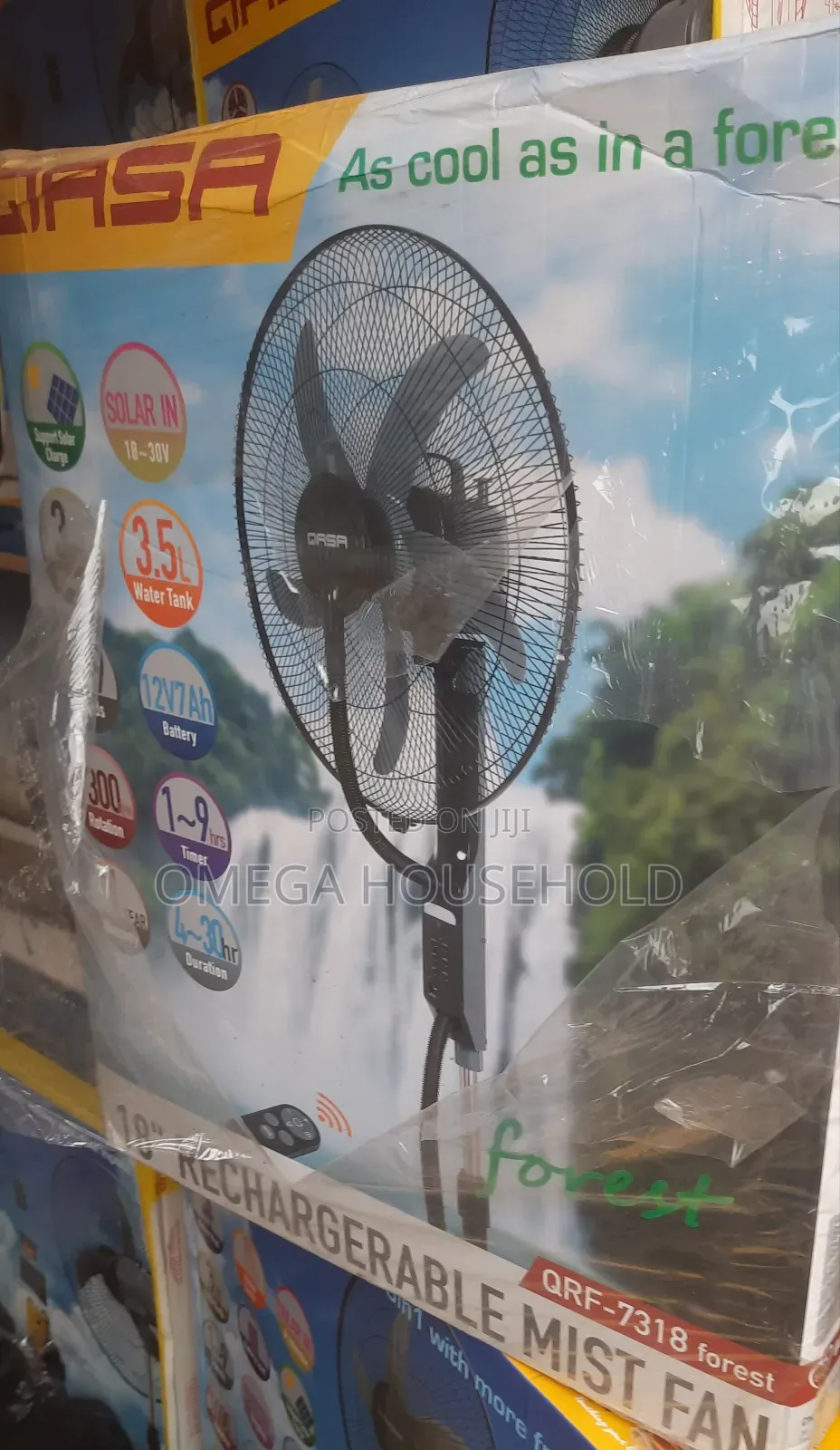 Qasa Rechargeable Mist Fan
