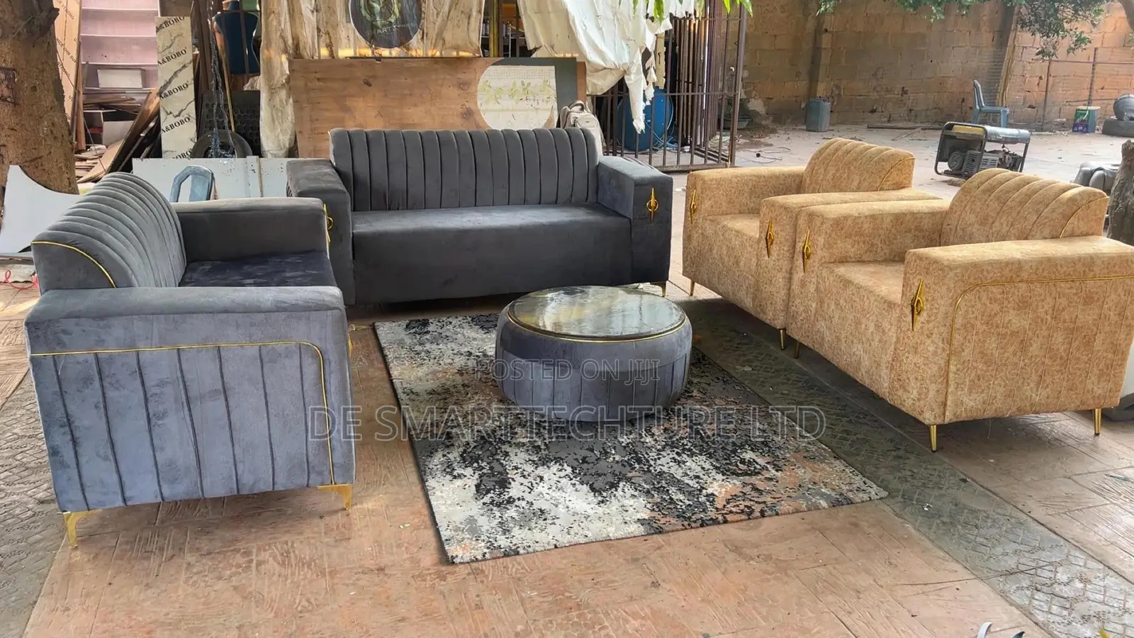 Luxury Sofa Set + Epoxy Resin Art Table – Own the Center of Attention