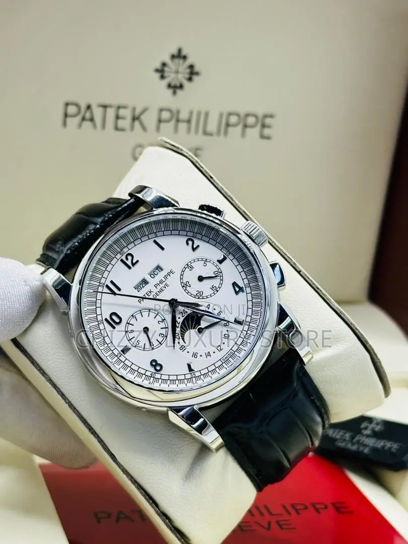 Patek Philippe Quality Luxury Men Genuine Leather Wristwatch