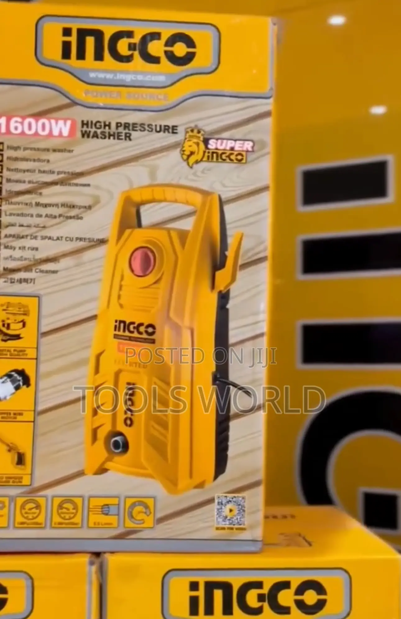 Ingco High Pressure Washer 1600w 140bar