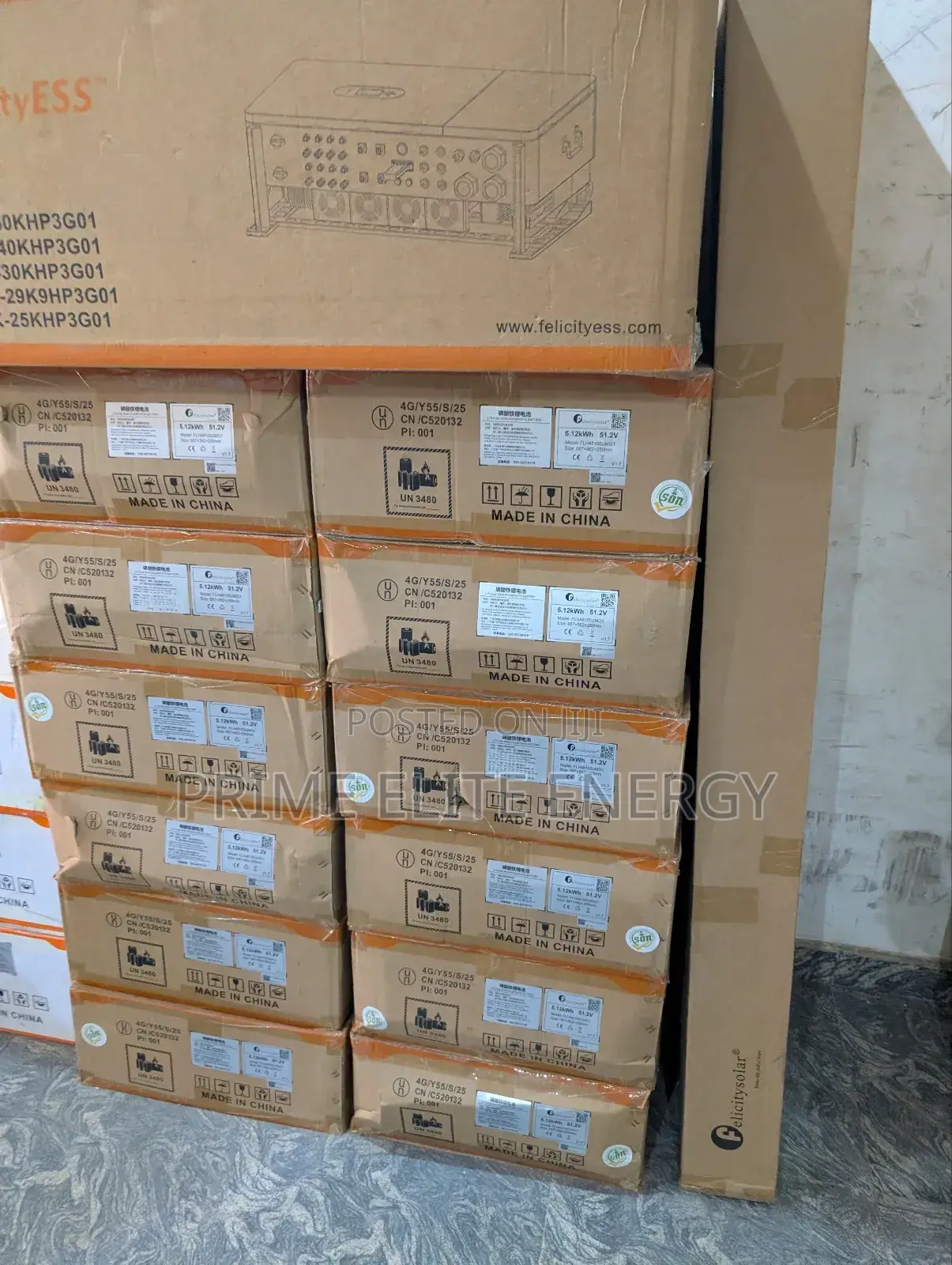 Felicity Ess 50kva Inverter With 60kwh Lithium Battery (5kwh X12)