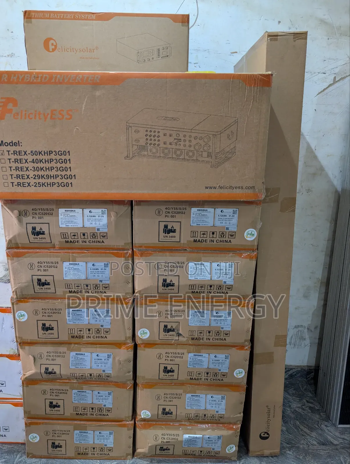 Felicity Ess 50kva Inverter With 60kwh Lithium Battery (5kwh X12)