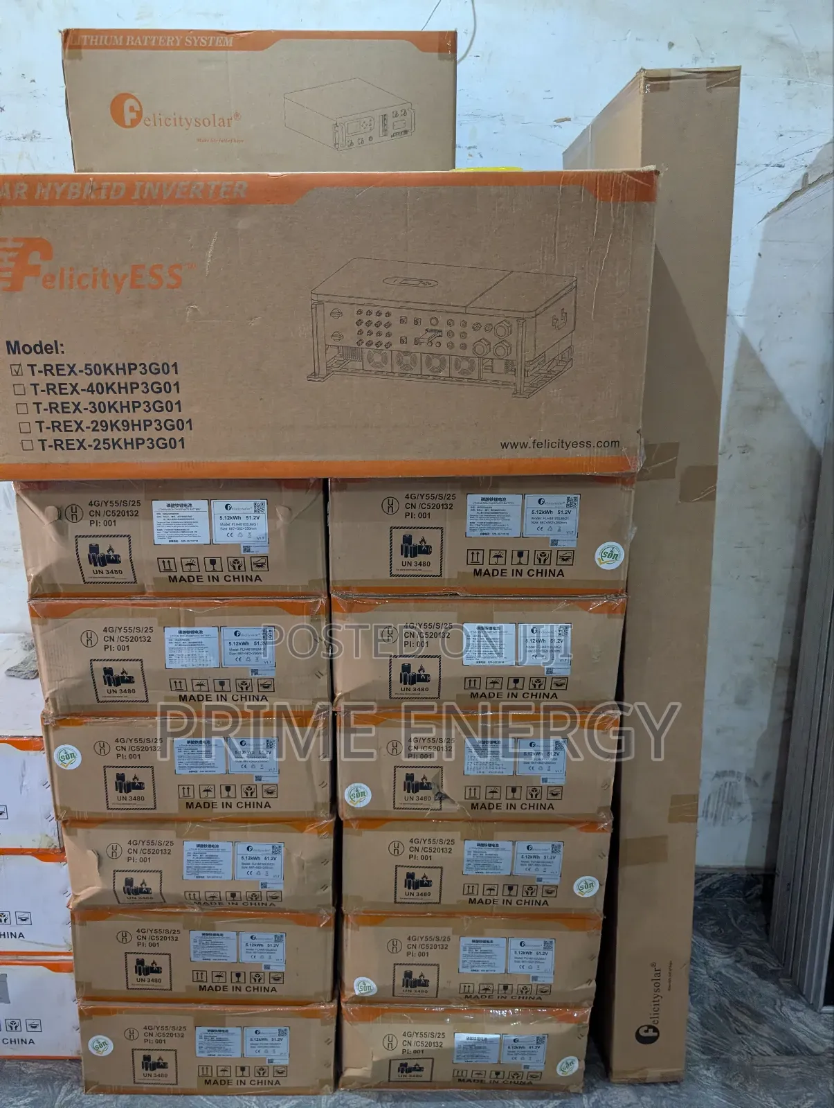 Felicity Ess 50kva Inverter With 60kwh Lithium Battery (5kwh X12)