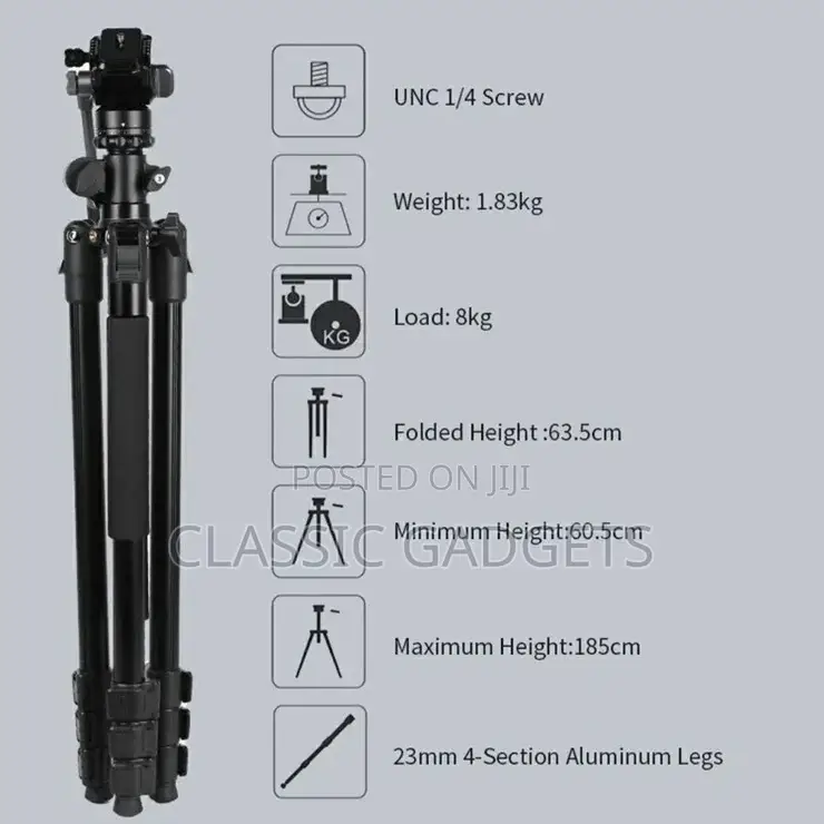 Jmary Professional Ks355+Hg60 2-in-1 360 Degree Monopod Camera Tripod