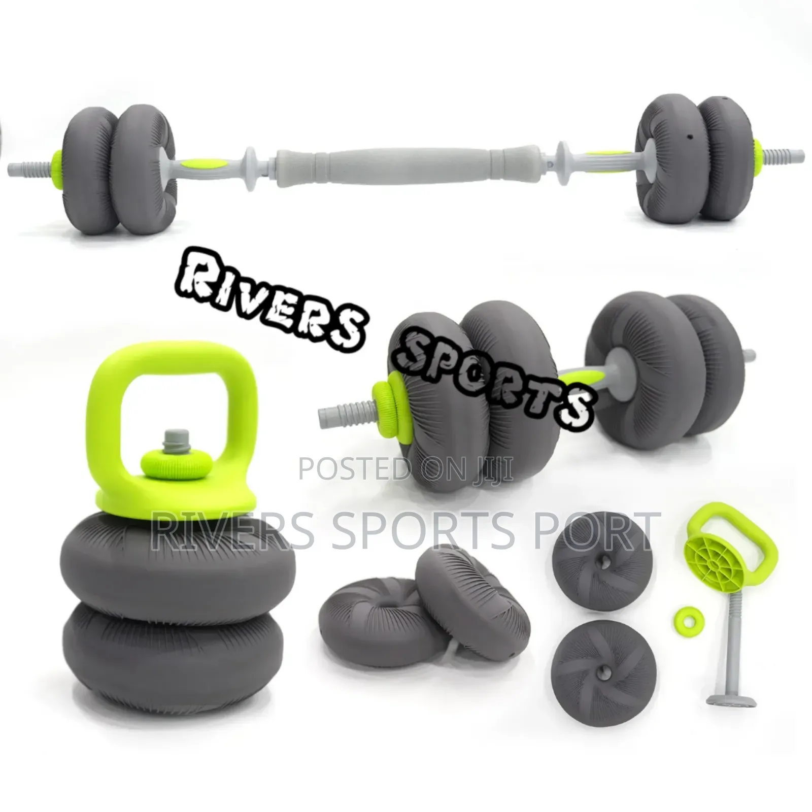 18kg Soft Adjustable Dumbbells, Kettlebells Barbell