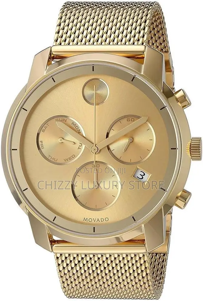 Movado Quality Luxury Men Chain Strap Wristwatch