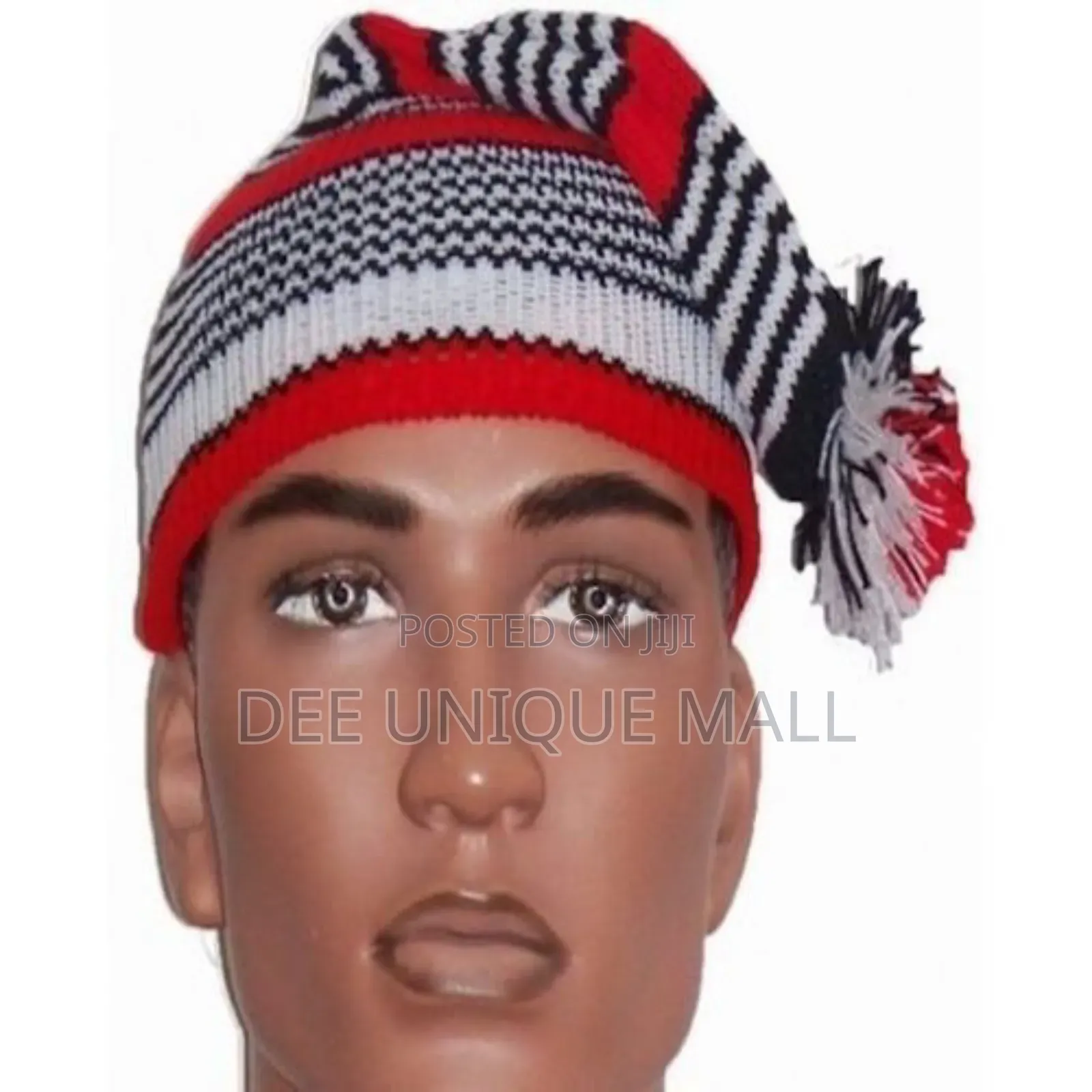 Igbo Traditional War Dance Wool Hat Cap. Men's Knitted Cap in Sizes