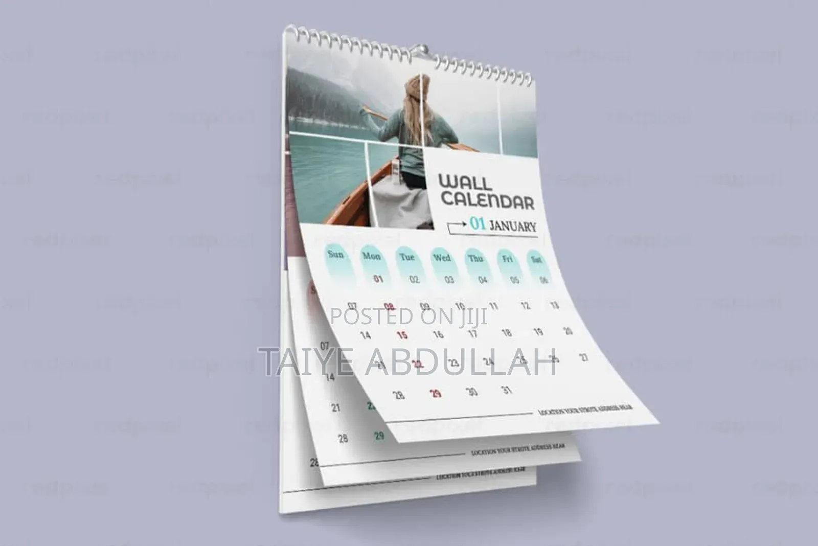 Printed Wall Calendar