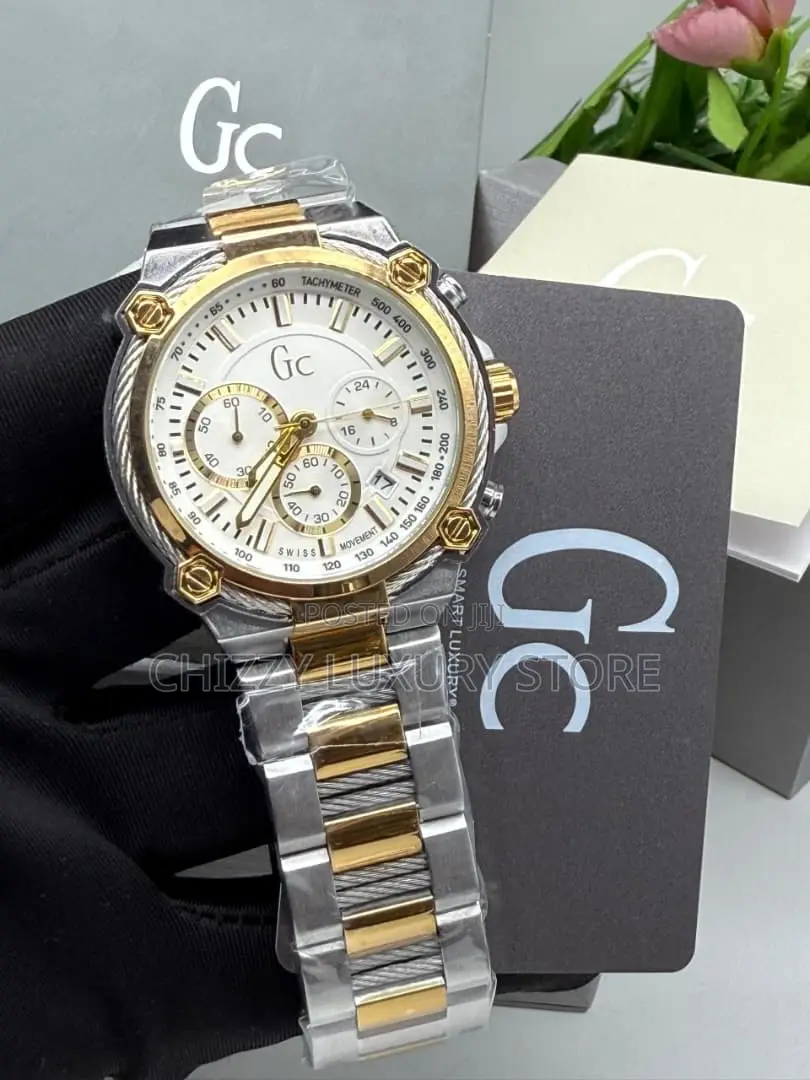 Gc Quality Men Chain Strap Wristwatch