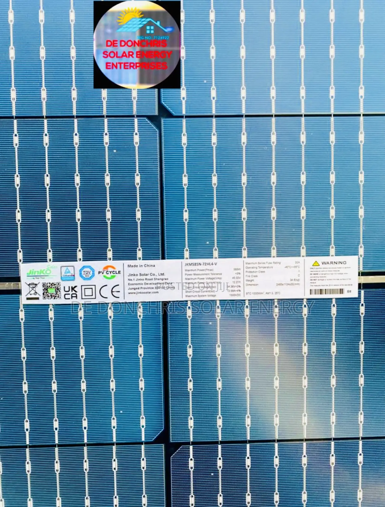 Original Jinko 585w Mono Bafatia Solar Panels Available In Bulk