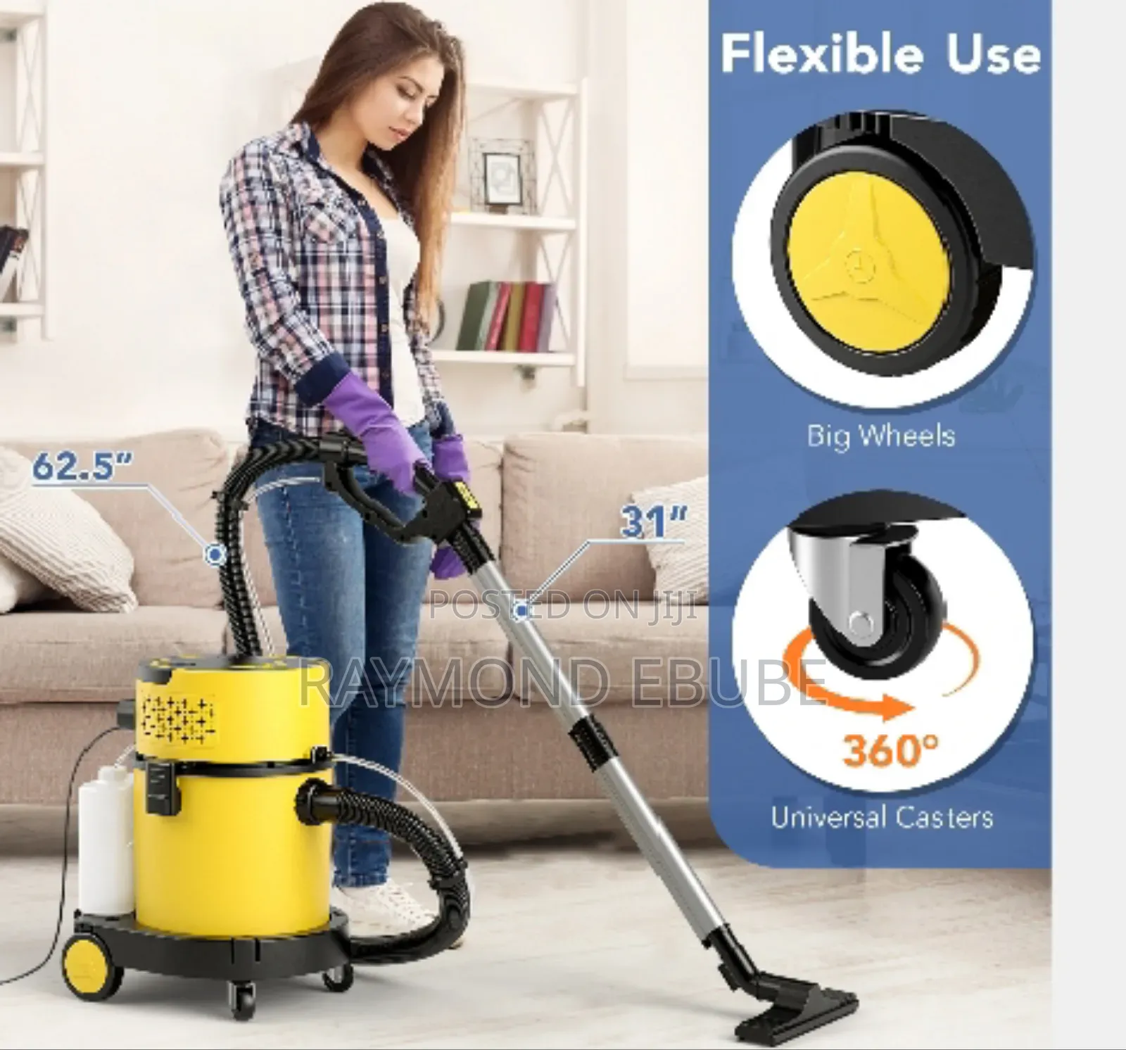 4 in 1 Upholstery Vacuum; Wet and Dry Vacuum and Carpet Cleaner