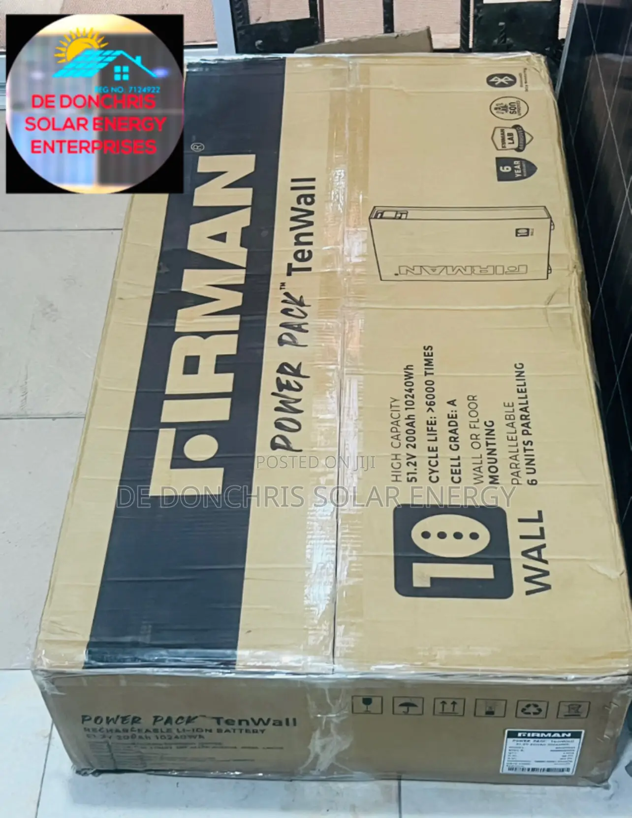 Original Firman 10kwh 51.2v 300ah Lithium Ion Battery