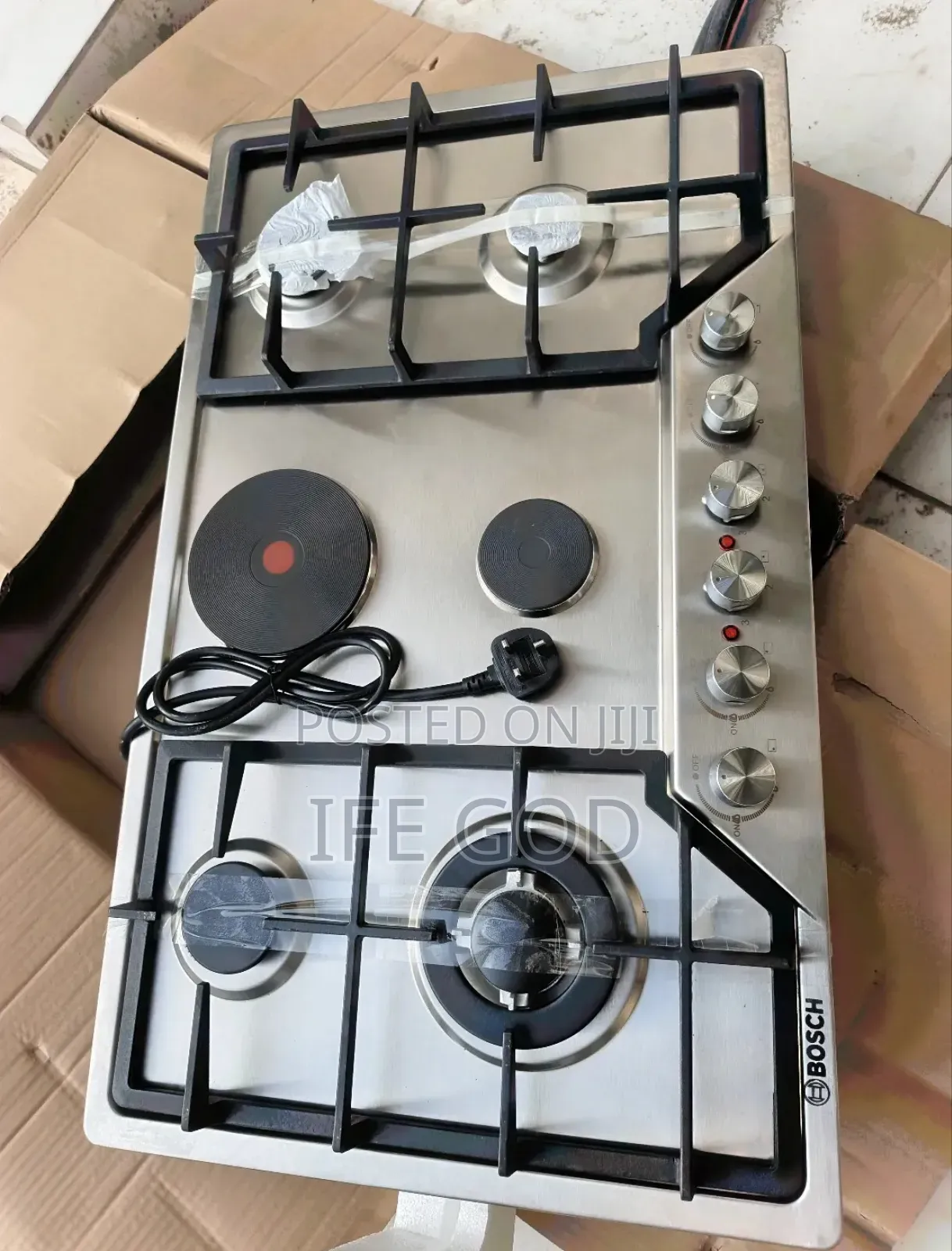 Original Bosch Built-in Luxury 4+2 Gas Electric Cooker Hob 60x90cm
