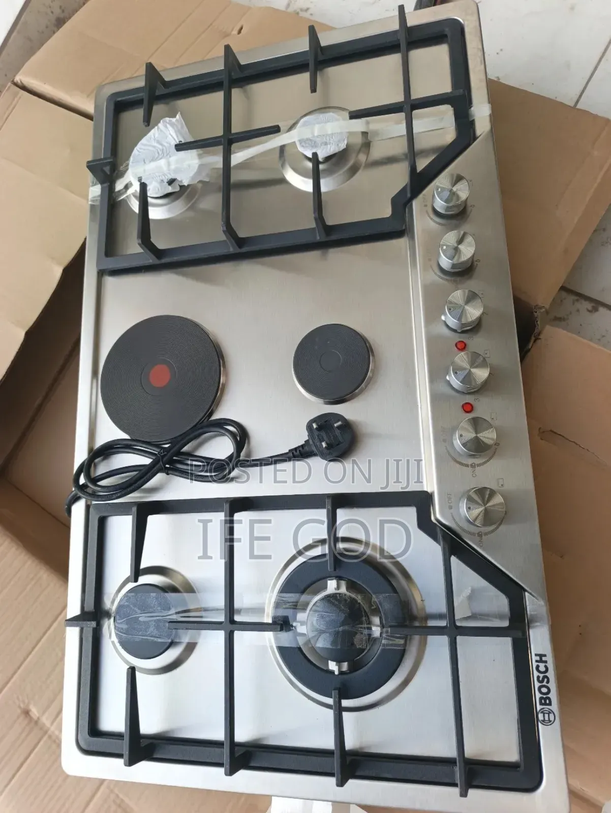 Original Bosch Built-in Luxury 4+2 Gas Electric Cooker Hob 60x90cm