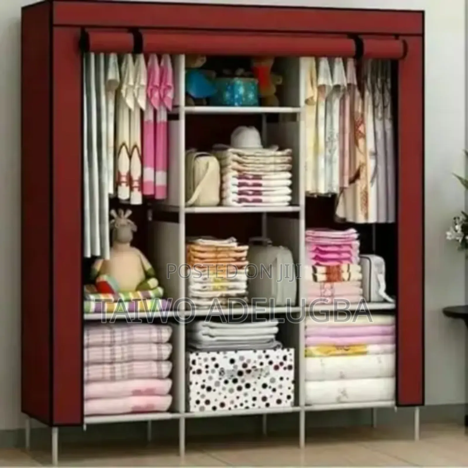 3 Partition Wardrobe With Cover