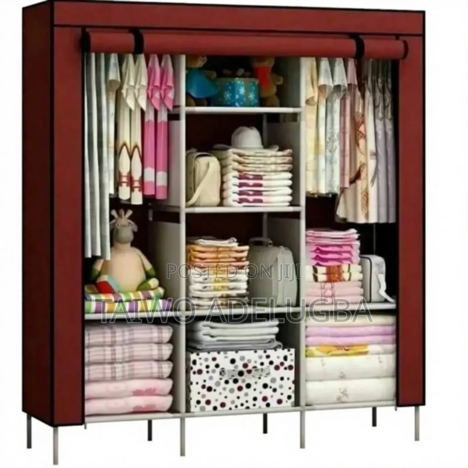 3 Partition Wardrobe With Cover