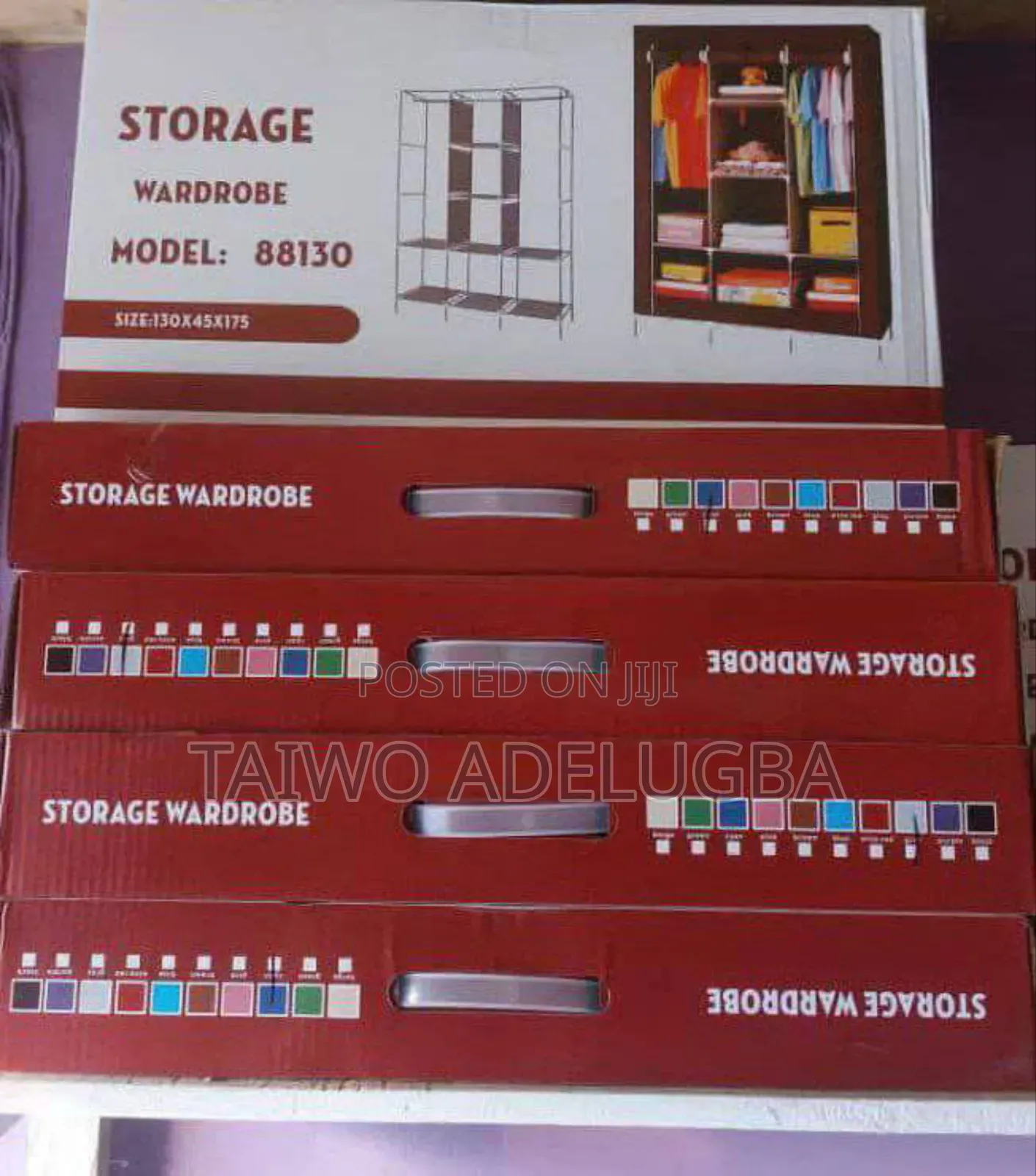 3 Partition Wardrobe With Cover