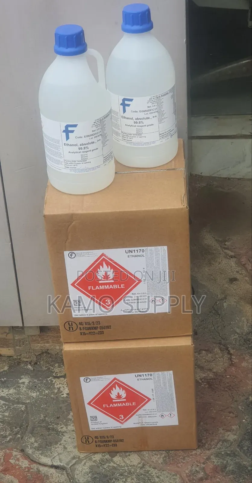 Ethanol Absolute 99.8+%, Certified Ar for Analysis 2.5ltrs Fisher U.K