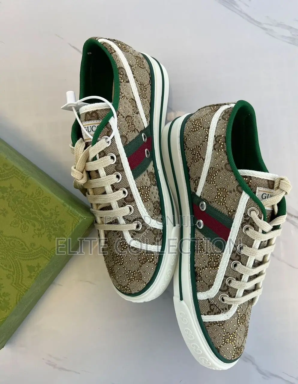 Luxury Gucci Studded Sneakers Gg Glitters*Size 37-43* Quality!