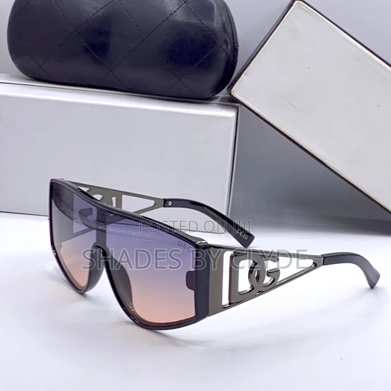 D G Sunglasses - Brown Gradient Lenses, Gold Frame - Brand New!