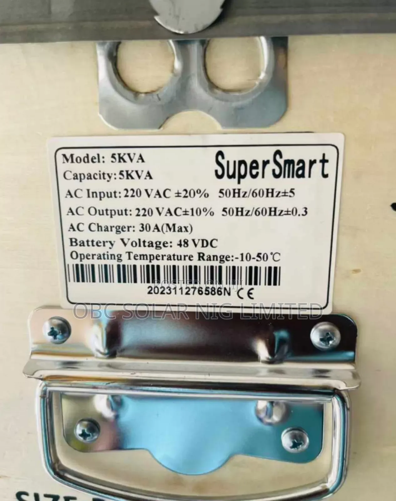 Supersmart Solar Inverter 5kva 48v