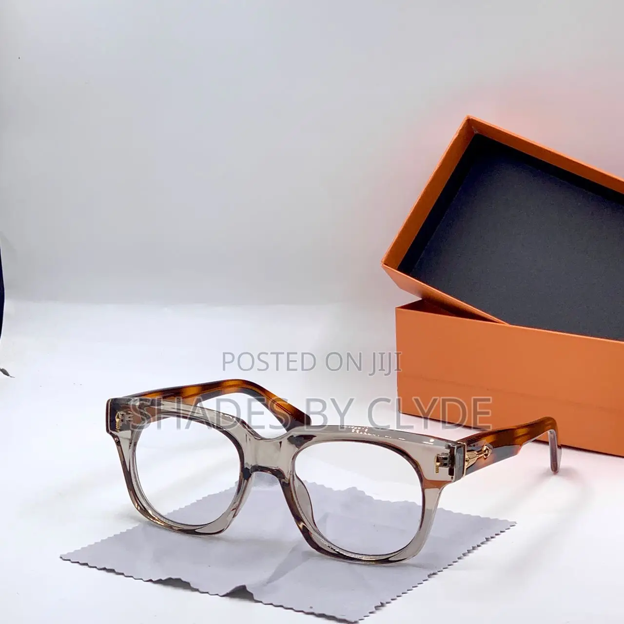 Stylish Square Frame Eyeglasses With Tortoiseshell Temples-Brand New!
