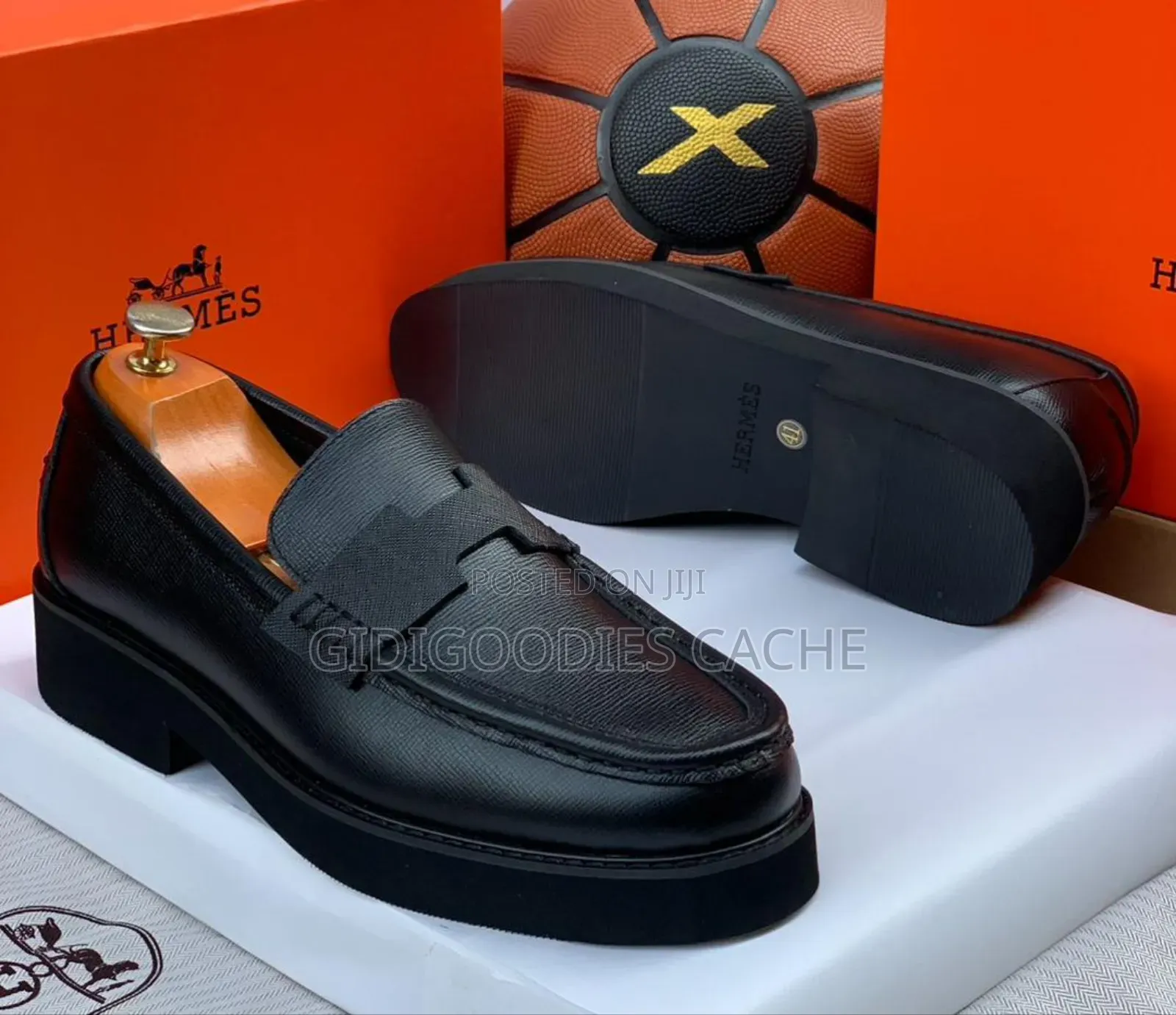 Hermes Chunky Leather Loafers