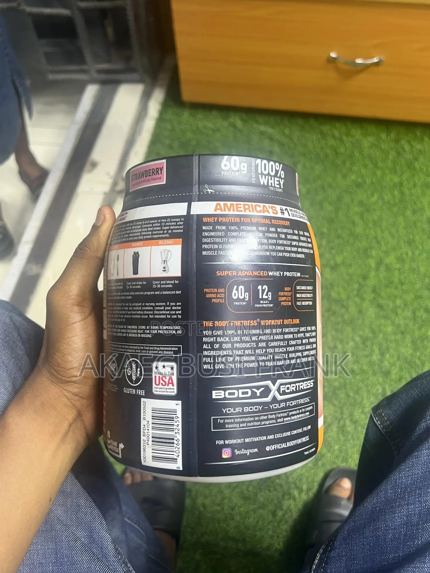Body Fortress Super Advanced Whey Protein.