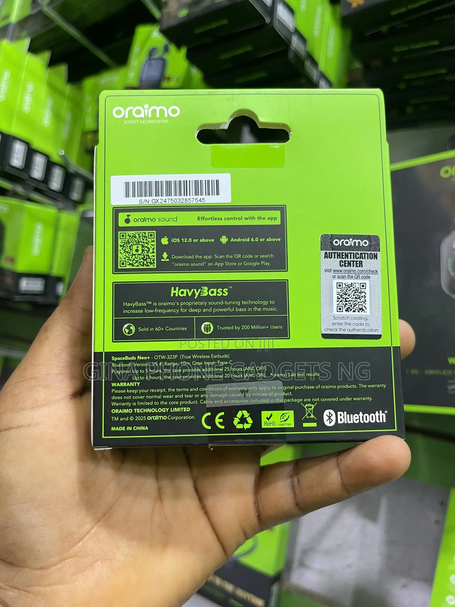 Oraimo Spacebudsneo + (Active Noise Cancellation Earbuds)
