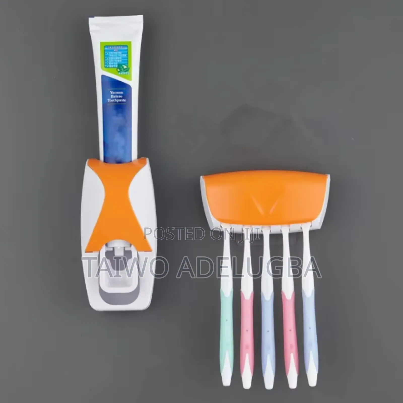 Tooth Brush and Toothpaste Dispenser